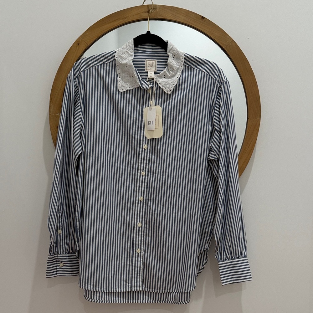 GAP // Doen Striped Button Down NWT